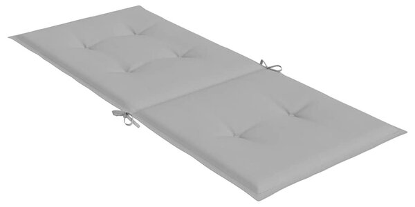 Podušky na židli vysoké opěradlo 6 ks šedé 120x50x3 cm textil 314105