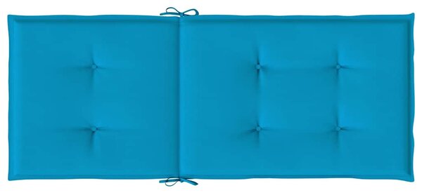Podušky na židli vysoké opěradlo 6 ks modré 120x50x3 cm textil 314108