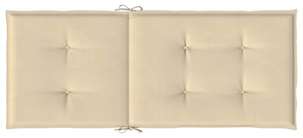 Podušky na židli vysoké opěradlo 6 ks béžové 120x50x3 cm textil 314107