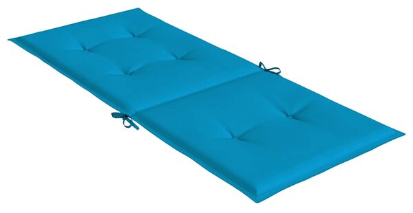 Podušky na židli vysoké opěradlo 6 ks modré 120x50x3 cm textil 314108