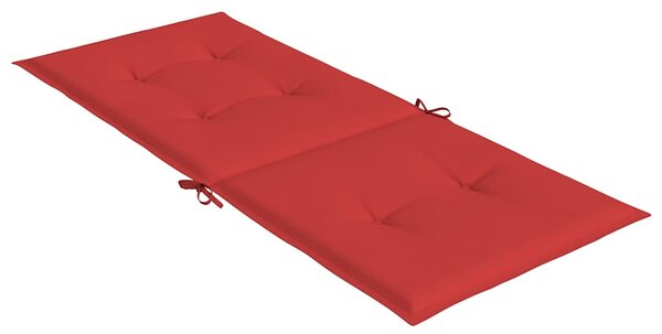 Podušky na židli vysoké opěradlo 6 ks červené 120x50x3cm textil 314110