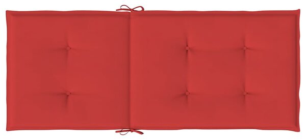 Podušky na židli vysoké opěradlo 6 ks červené 120x50x3cm textil 314110