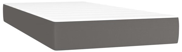 Box spring postel s matrací šedá 100x200 cm umělá kůže 3142771