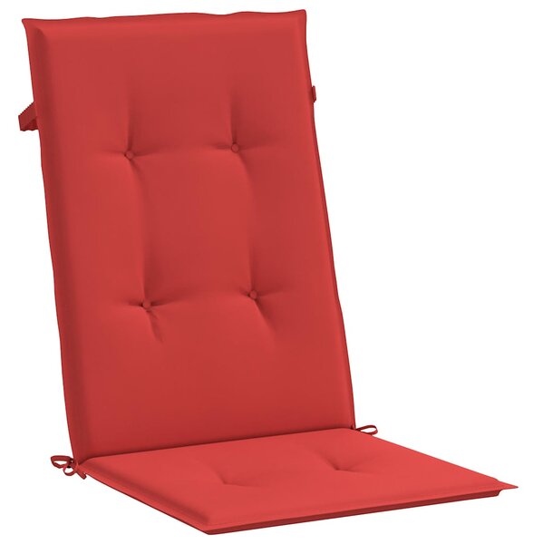 Podušky na židli vysoké opěradlo 6 ks červené 120x50x3cm textil 314110