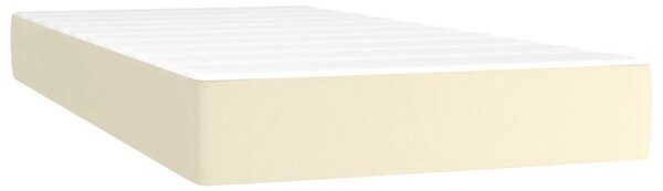 Box spring postel s matrací krémová 90x190 cm umělá kůže 3141097