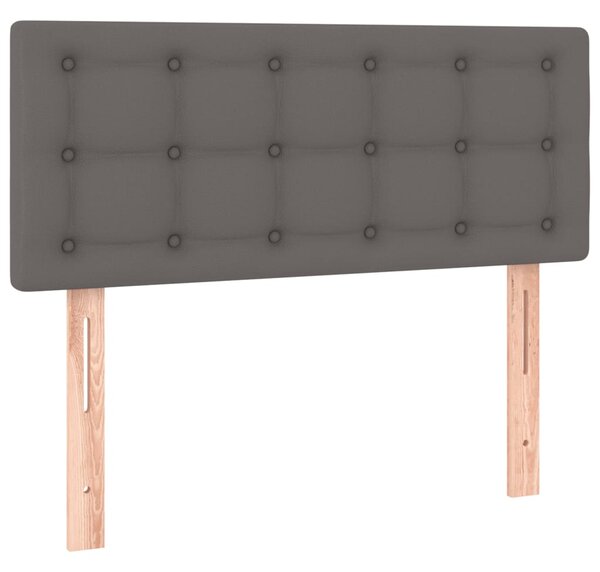 Box spring postel s matrací šedá 120x200 cm umělá kůže 3141117