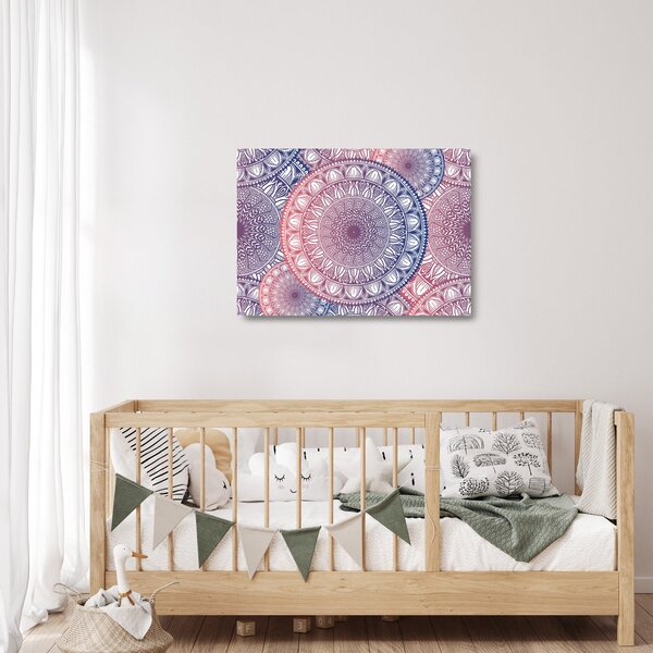 Skleněný obraz z mandal (70x50 cm)
