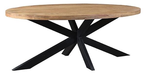 Jídelní stůl Zip - přírodní mangové dřevo - oválný - 210x100 cm
