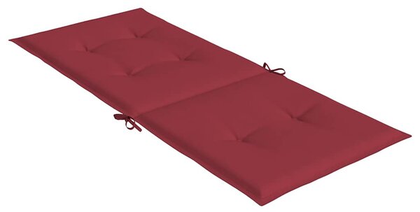 Podušky na židli vysoké opěradlo 6 ks vínové 120x50x3 cm textil 314115