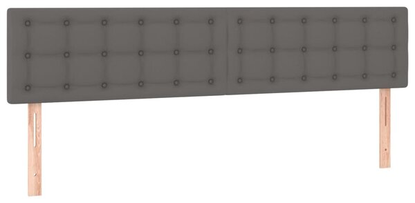 Box spring postel s matrací šedá 160x200 cm umělá kůže 3141135