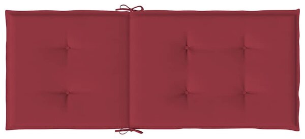 Podušky na židli vysoké opěradlo 6 ks vínové 120x50x3 cm textil 314115