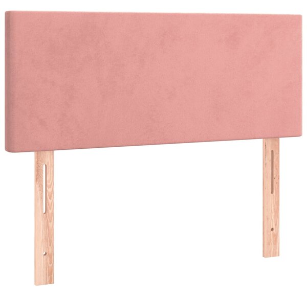 Box spring postel s matrací růžová 90x200 cm samet 3141166