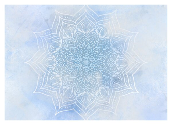 Skleněný obraz - Zimní mandala (70x50 cm)
