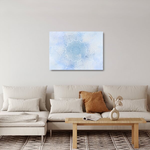 Skleněný obraz - Zimní mandala (70x50 cm)