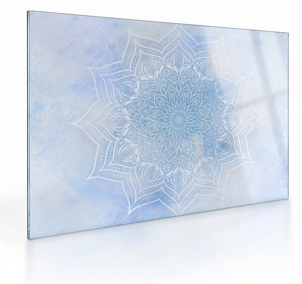 Skleněný obraz - Zimní mandala (70x50 cm)