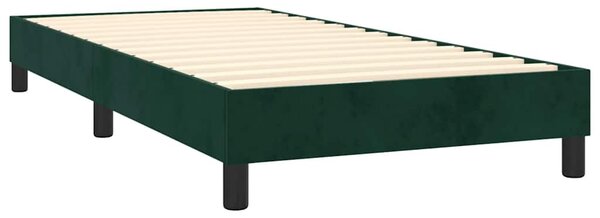 Box spring postel s matrací tmavě zelená 80 x 200 cm samet 3141332