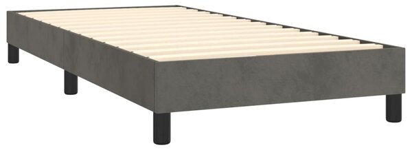 Box spring postel s matrací tmavě šedá 100x200 cm samet 3141168