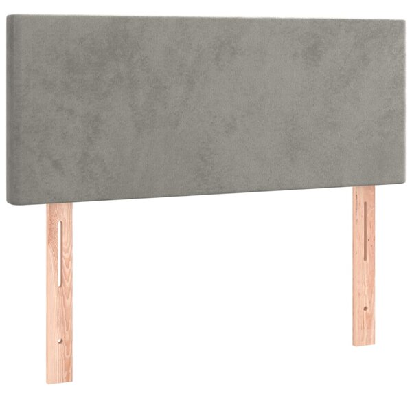 Box spring postel s matrací světle šedá 120 x 200 cm samet 3141173