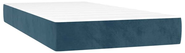 Box spring postel s matrací tmavě modrá 100x200 cm samet 3141171
