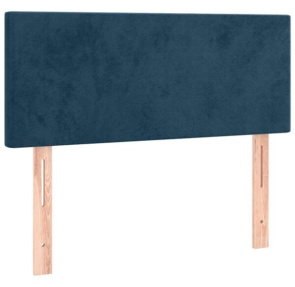 Box spring postel s matrací tmavě modrá 100x200 cm samet 3141171