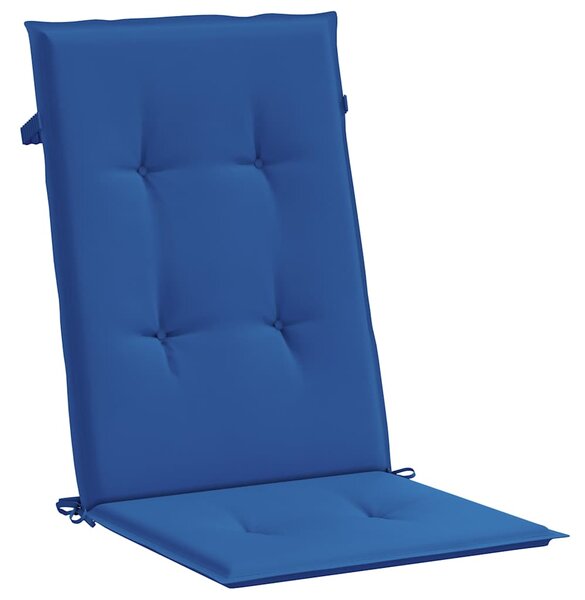 Podušky na židli vysoké opěradlo 2ks královsky modré 120x50x3cm 314116