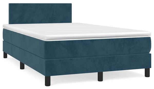 Box spring postel s matrací tmavě modrá 120 x 200 cm samet 3141177