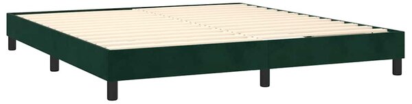 Box spring postel s matrací tmavě zelená 180x200 cm samet 3141440
