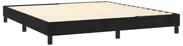 Box spring postel s matrací černá 160x200 cm samet 3141193
