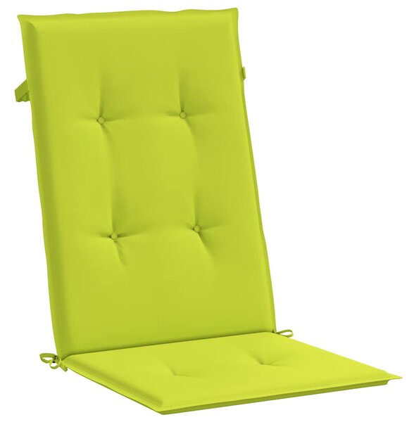 Podušky na židli vysoké opěradlo 4 ks jasně zelené 120x50x3 cm 314120