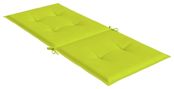 Podušky na židli vysoké opěradlo 4 ks jasně zelené 120x50x3 cm 314120