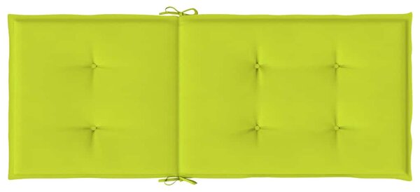 Podušky na židli vysoké opěradlo 4 ks jasně zelené 120x50x3 cm 314120