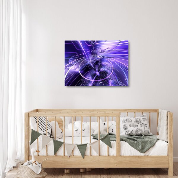 Skleněný obraz technické abstrakce (70x50 cm)
