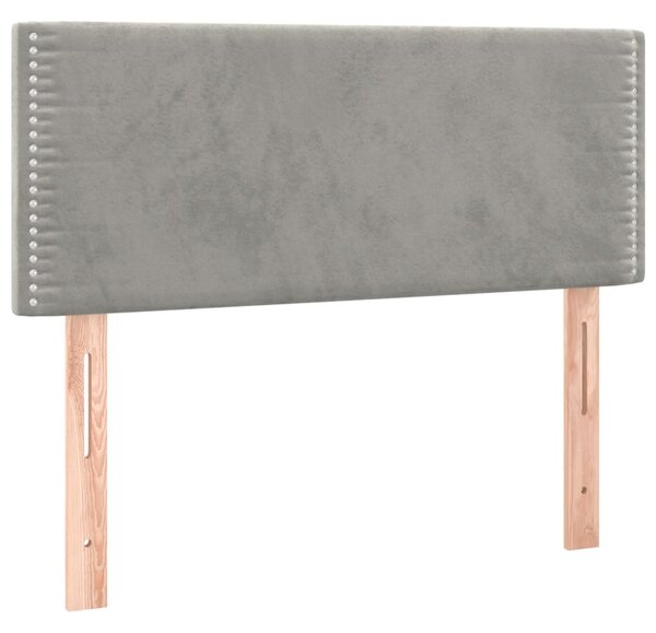 Box spring postel s matrací světle šedá 80 x 200 cm samet 3141209