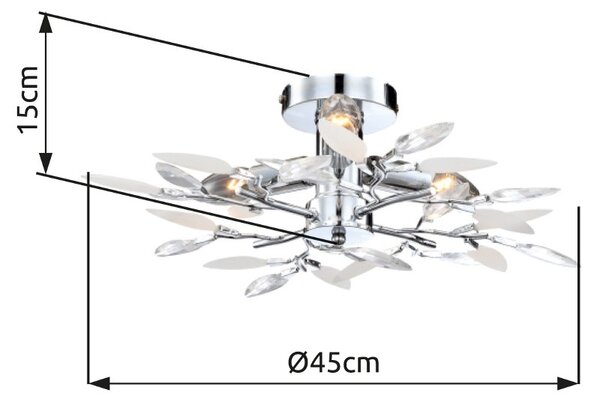 Globo 63160-3 přisazené stropní svítidlo Vida 3x40W | E14