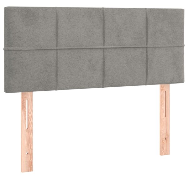 Box spring postel s matrací světle šedá 80 x 200 cm samet 3141269