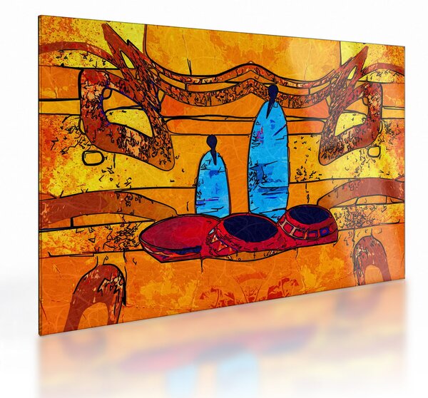 Skleněný obraz - Starověká malba (70x50 cm)
