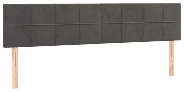 Box spring postel s matrací tmavě šedá 160x200 cm samet 3141312