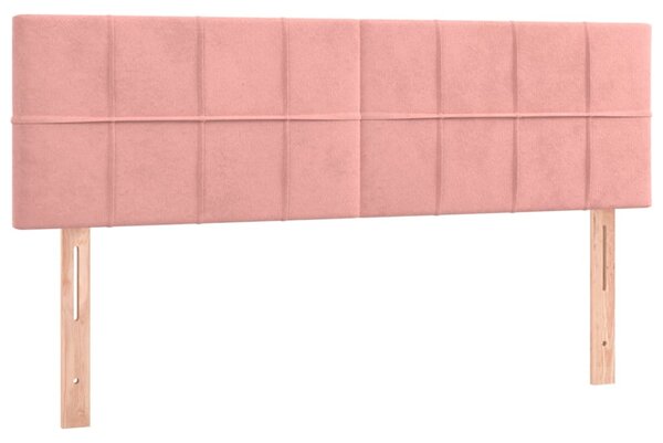 Box spring postel s matrací růžová 140x190 cm samet 3141304