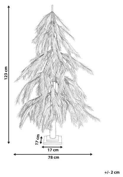 Venkovní dekorace LED BIFROST 123 cm Vánoční stromek Béžová