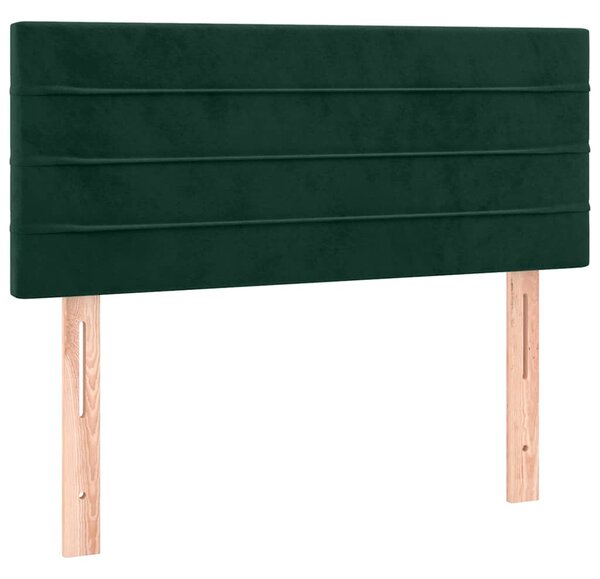Box spring postel s matrací tmavě zelená 80 x 200 cm samet 3141332