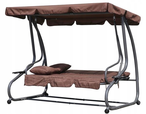 Zahradní houpačka MultiGarden G2025-B BROWN 100x160 cm hnědá