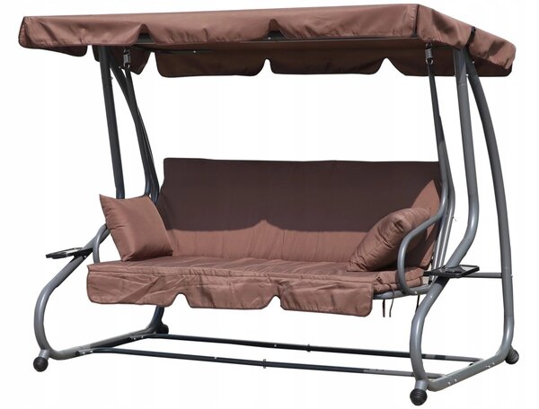 Zahradní houpačka MultiGarden G2025-B BROWN 100x160 cm hnědá
