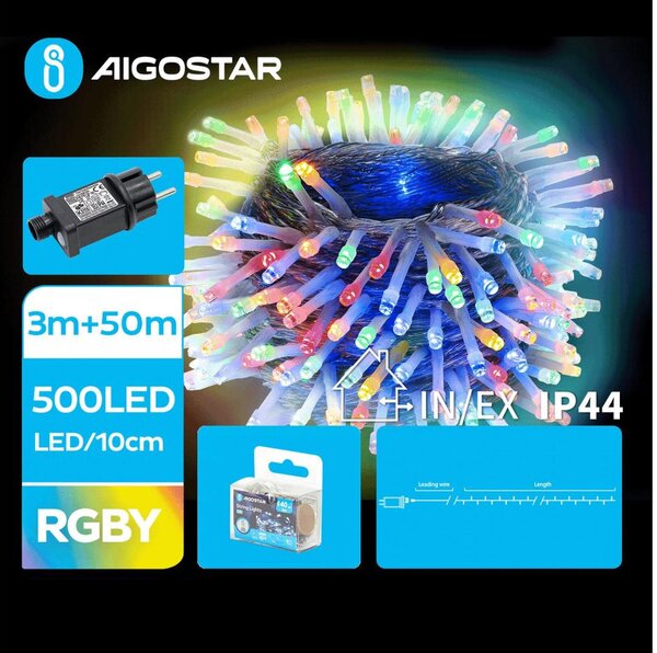 Aigostar - LED Venkovní vánoční řetěz 500xLED/8 funkcí 53m IP44 multicolor