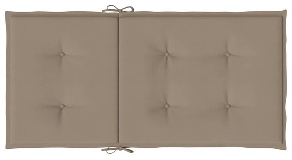 Podušky na židli nízké opěradlo 6 ks taupe 100x50x3 cm oxford 314139