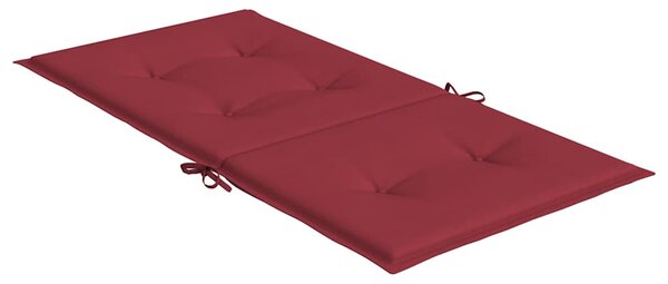 Podušky na židli nízké opěradlo 2 ks vínové 100x50x3 cm oxford 314140