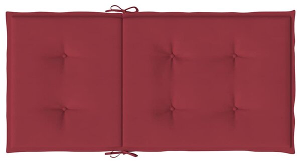 Podušky na židli nízké opěradlo 2 ks vínové 100x50x3 cm oxford 314140
