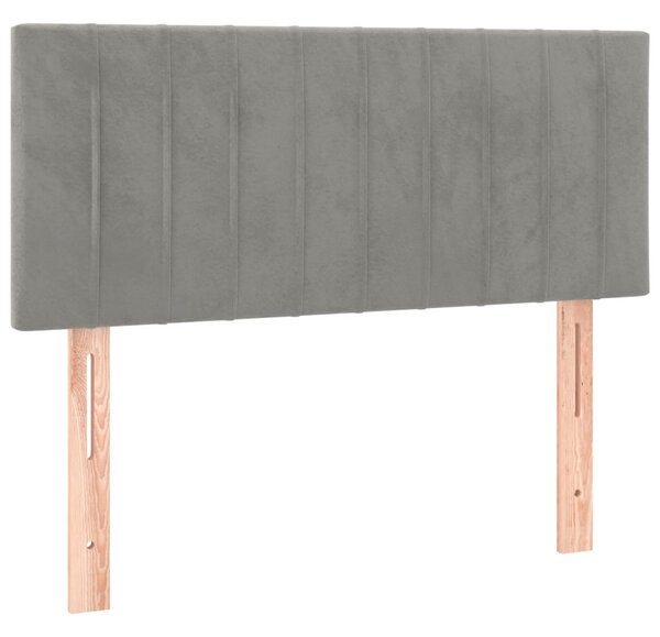 Box spring postel s matrací světle šedá 120 x 200 cm samet 3141413
