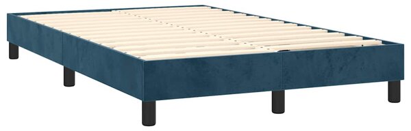 Box spring postel s matrací tmavě modrá 120 x 200 cm samet 3141417