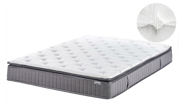 Matrace s gelovou paměťovou pěnou a taštičkovými pružinami COOL HYBRID 7 PRO H3/4 tvrdá 140 x 200 cm