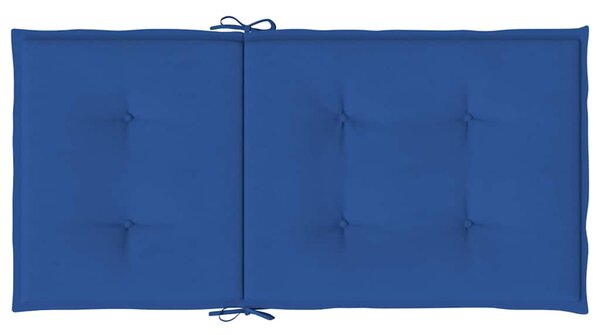 Podušky na židli nízké opěradlo 2 ks královsky modré 100x50x3cm 314143